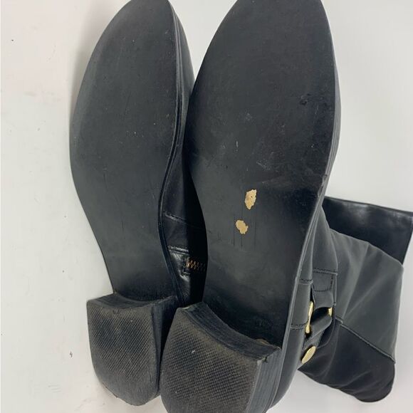 Steve Madden Ryder Black Leather Textile Riding Boot Size 8.5 - Picture 6 of 10